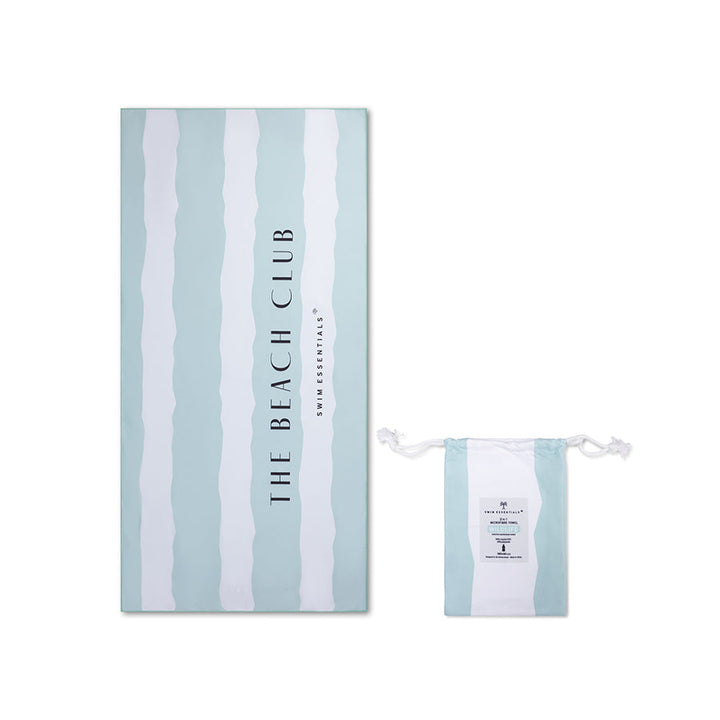 Swim Essentials Luxe Recycled Microfiber Beach Towel, The Beach Club, 180 x 90 cm