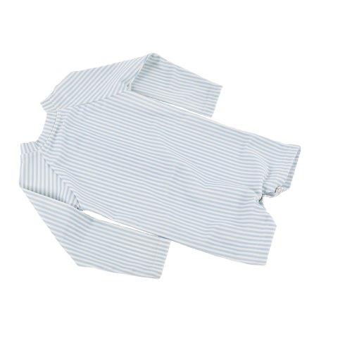 Swim Essentials Boys Long Sleeved UV Swimsuit Rashguard, Blue/White Striped