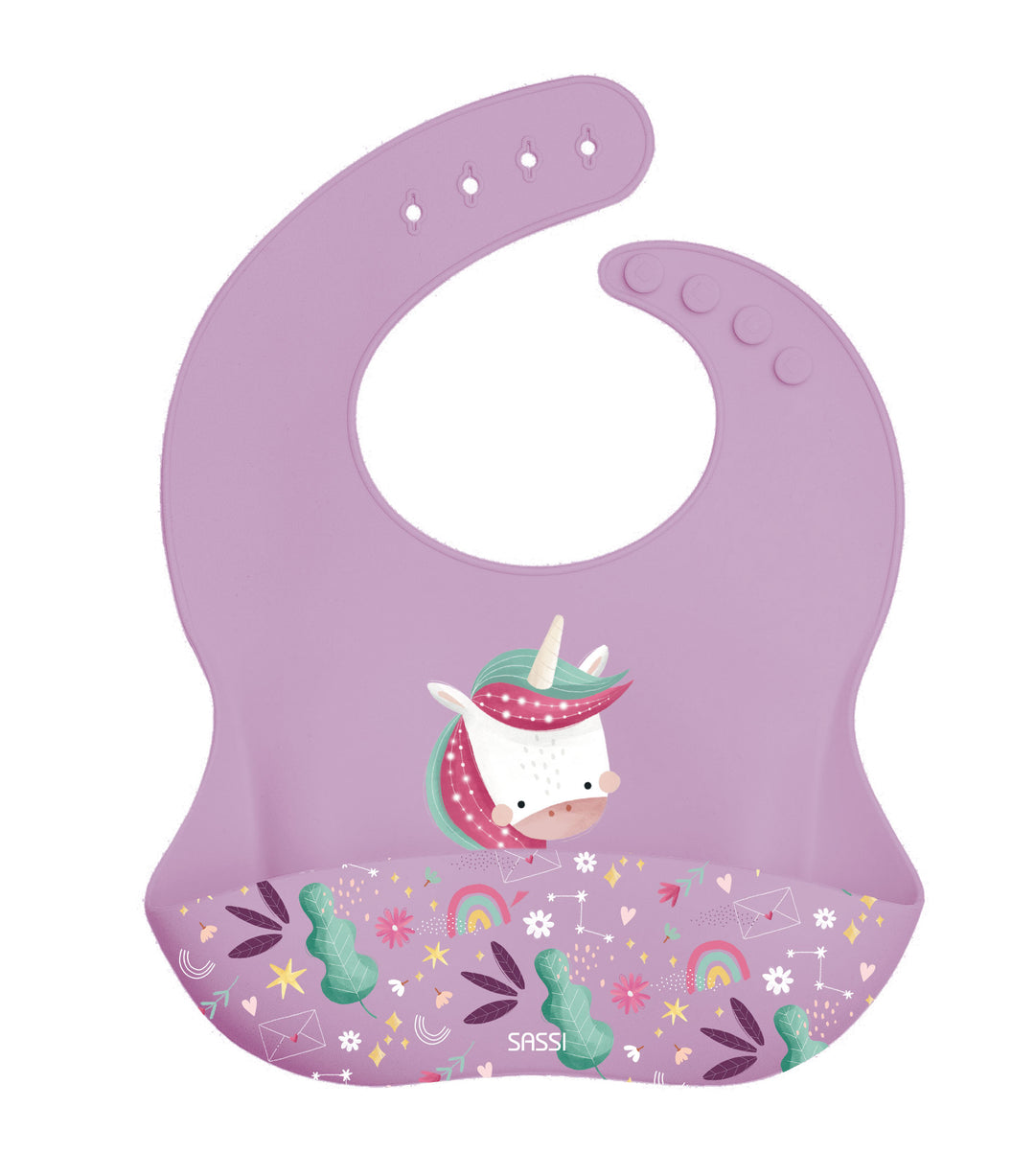 Sassi Silicone Bib - Sparkly The Unicorn