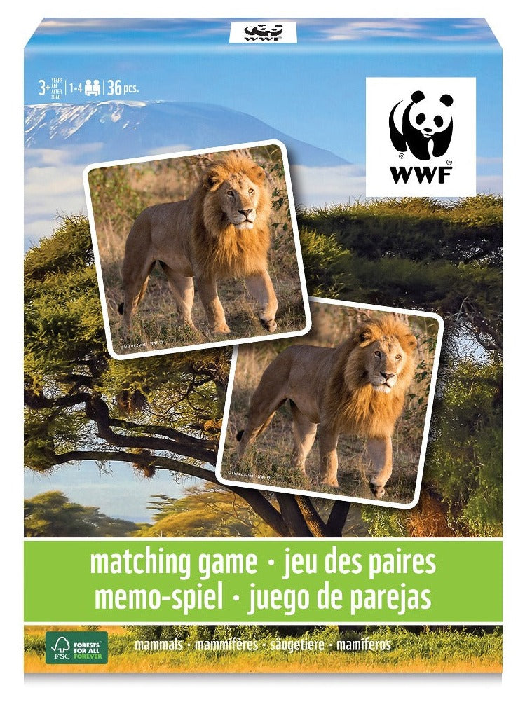 WWF Memory Matching Game - Mammals, 36 pcs