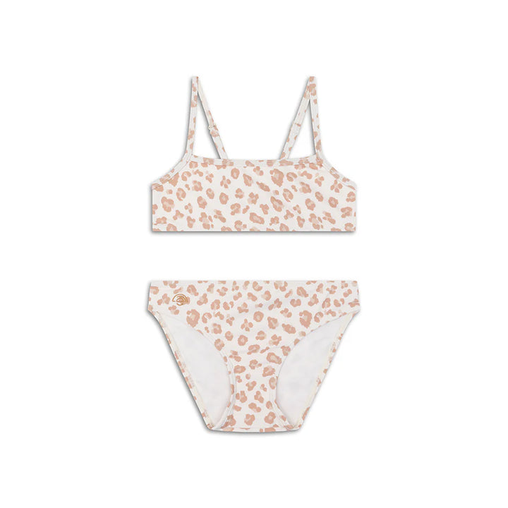 Swim Essentials Girls UV Bikini, Beige Leopard