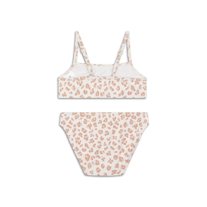 Swim Essentials Girls UV Bikini, Beige Leopard