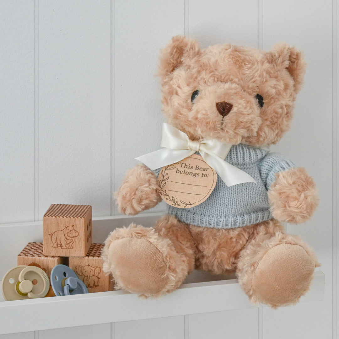 Lola & Bear My First Teddy Bear, Blue, 23 cm