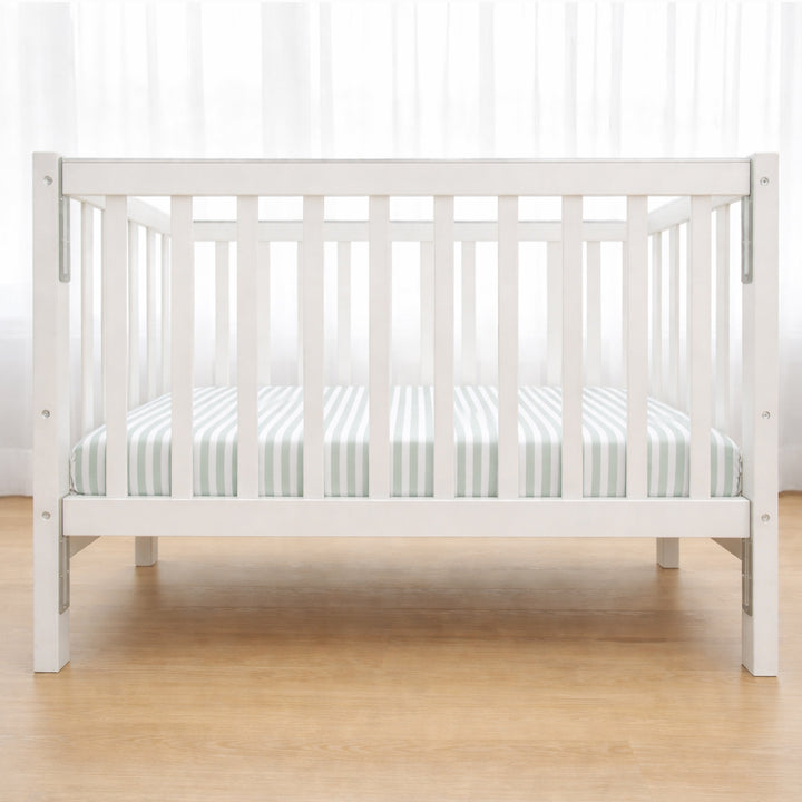 Imagine That Sage Stripe Mini Cot Fitted Sheet Set