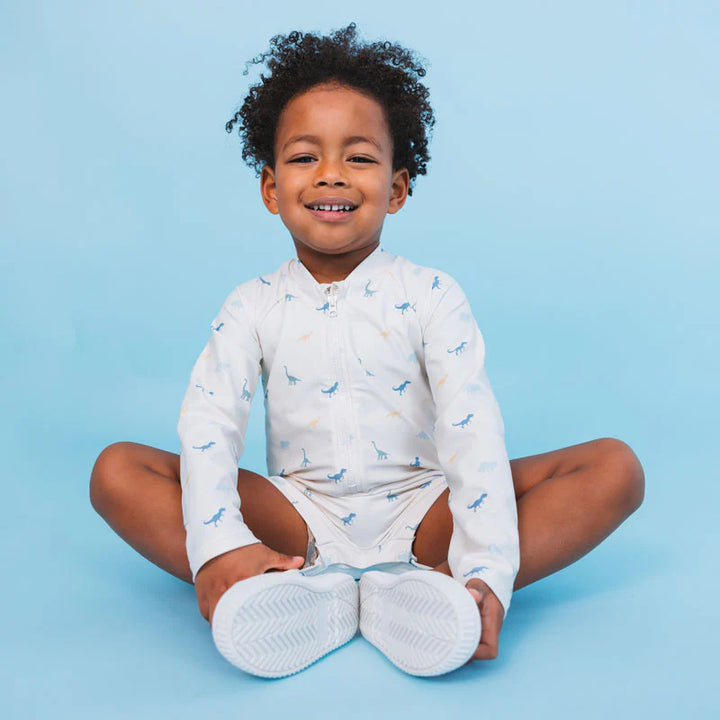 Swim Essentials Boys UV Long Sleeved Swimsuit Rashguard, Dino