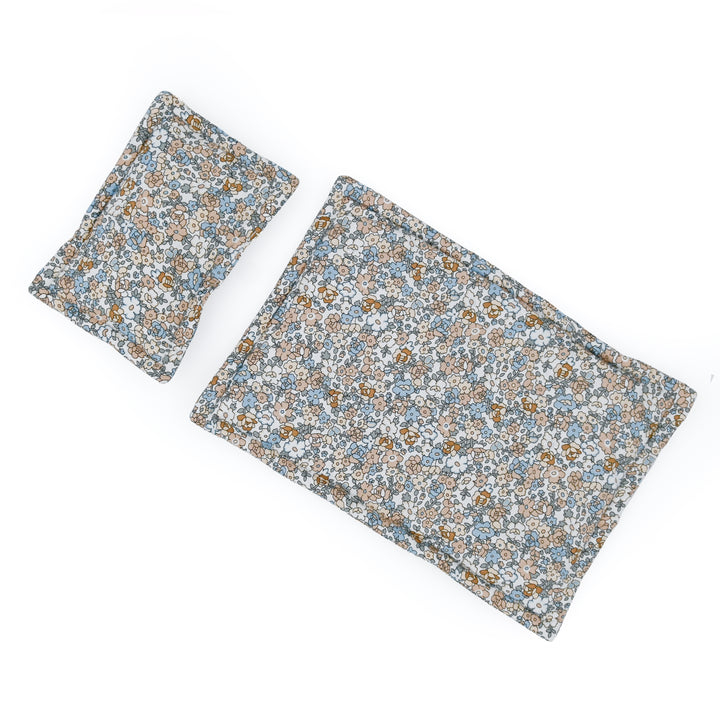 Lola & Bear Doll Bedding Set, Blue Floral