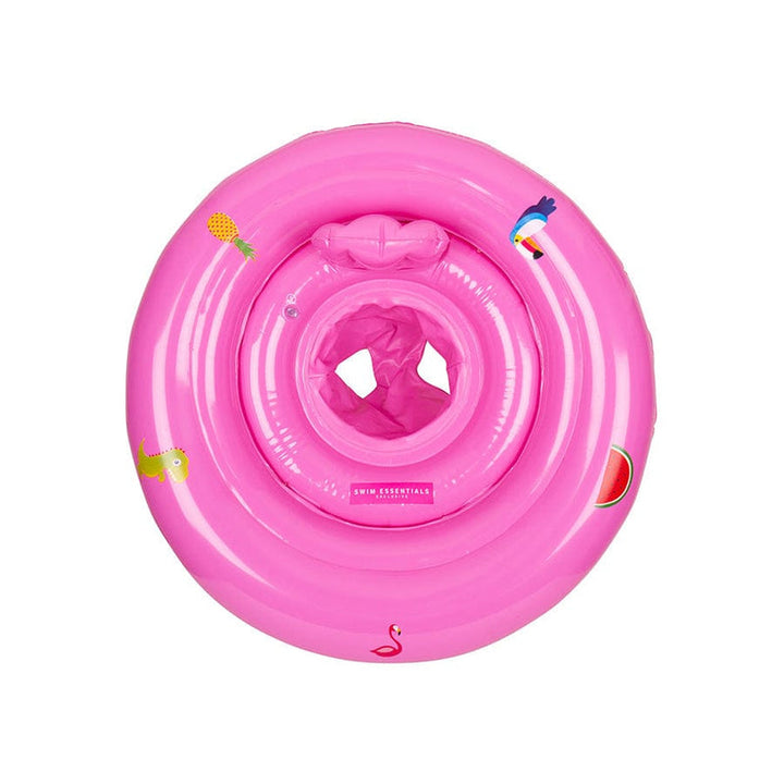 Swim Essentials Inflatable Baby Swimseat - Pink Safari, 0-1 yrs