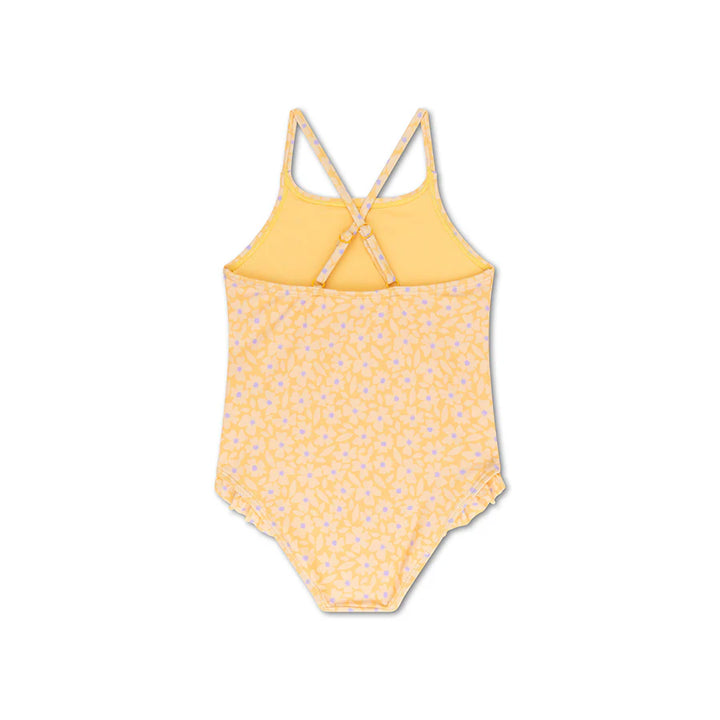 Swim Essentials Girls UV Bathing Suit, Florish Yellow