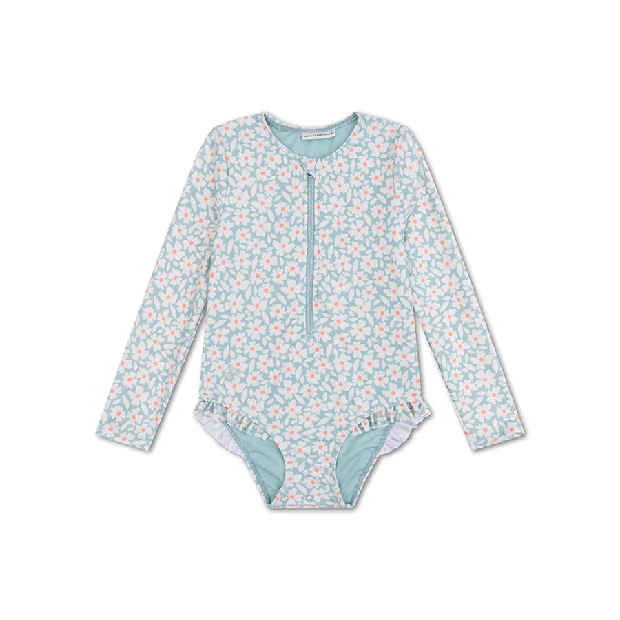 Swim Essentials UV Long Sleeved Swimsuit Rashguard, Florish Green