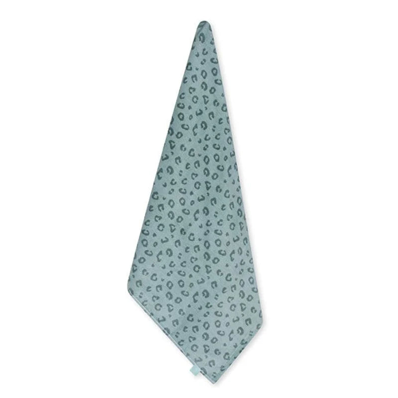 Swim Essentials Luxe Recycled Microfiber Beach Towel, Green Leopard, 180 x 90 cm