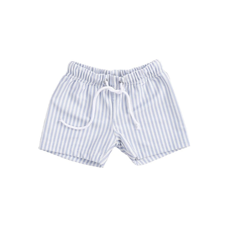 Swim Essentials Boys UV Swim Shorts, Light Blue Striped