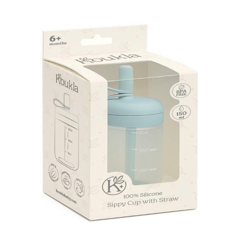 Koukla Baby Silicone Sippy Cup, Blush