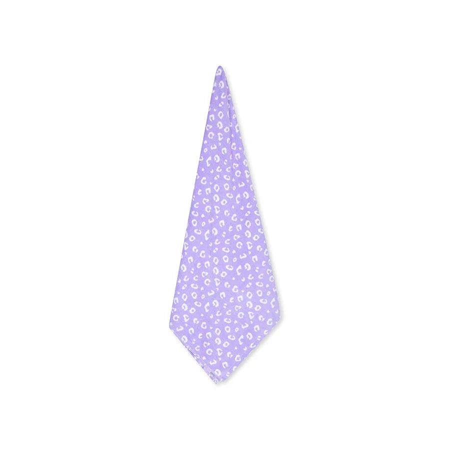 Swim Essentials Luxe Recycled Microfiber Beach Towel, Lilac Leopard, 135 x 65 cm
