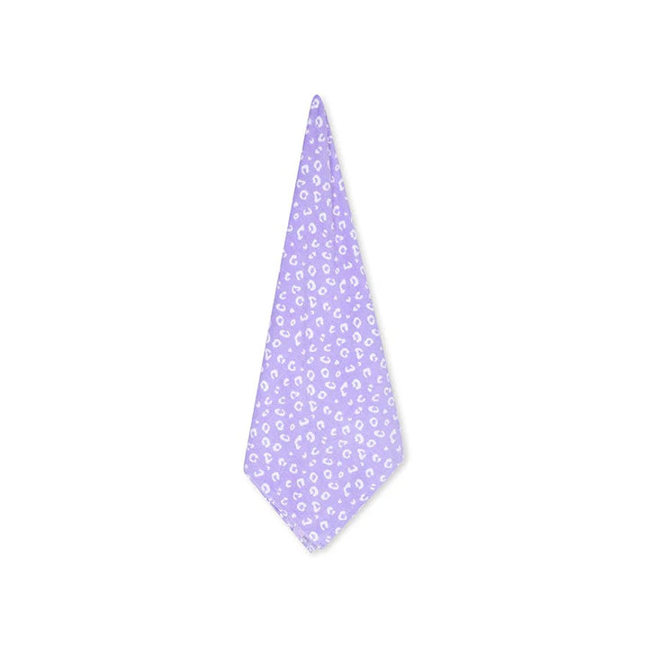 Swim Essentials Luxe Recycled Microfiber Beach Towel, Lilac Leopard, 135 x 65 cm