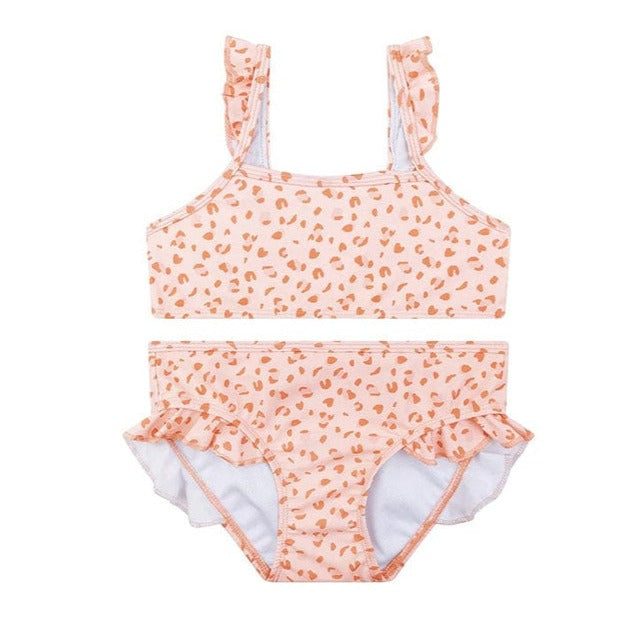 Swim Essentials Girls Bikini, Old Pink Leopard