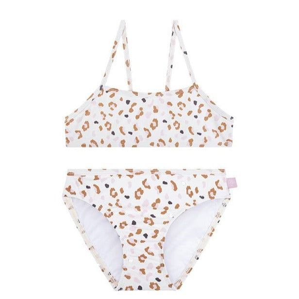 Swim Essentials Girls Bikini, Khaki Lepard
