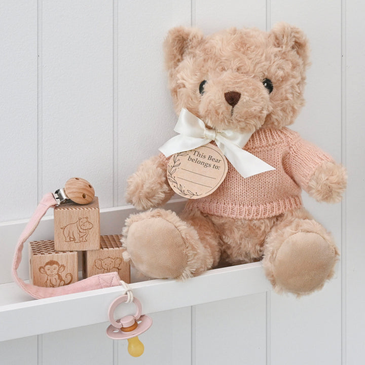 Lola & Bear My First Teddy Bear, Pink, 23 cm