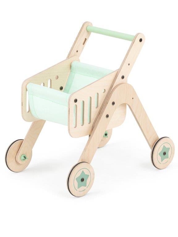 Mamatoyz Trio Wooden Walker - Shopping Cart