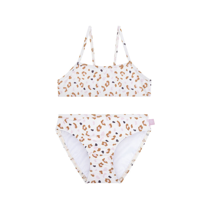 Swim Essentials Girls Bikini, Khaki Leopard