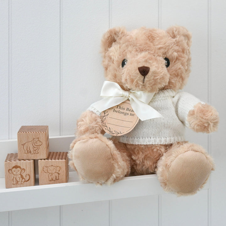 Lola & Bear My First Teddy Bear, Cream, 23 cm