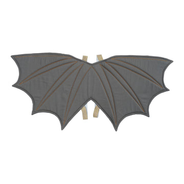 Grey Bat Wings Dress up on white background with golden straps