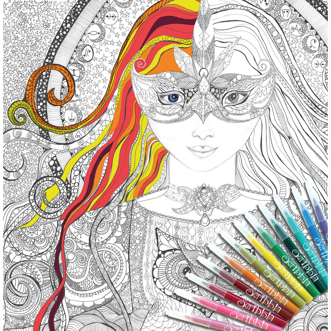ColourAway Magician's Daughter Colouring In Poster Kit