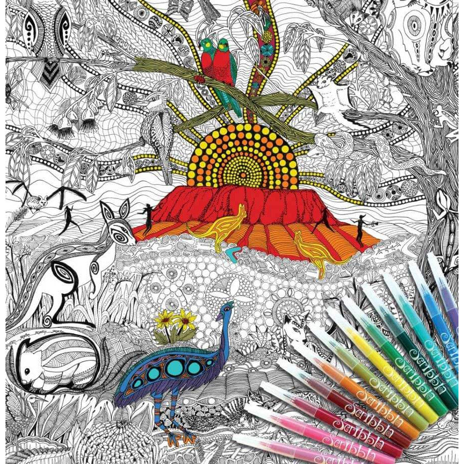 ColourAway Land Downunder Colouring In Poster Kit
