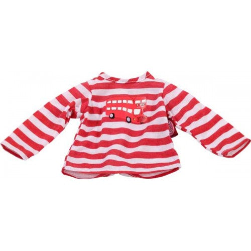 Götz Wardrobe - 30-33 cm - Red Stripy T-Shirt with Bus