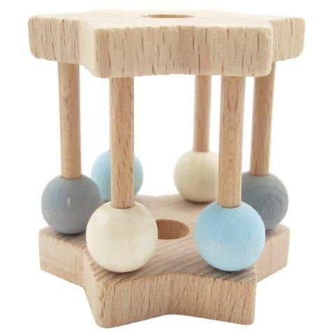 Hess-Spielzeug Rattle Star Natural Blue Default Title