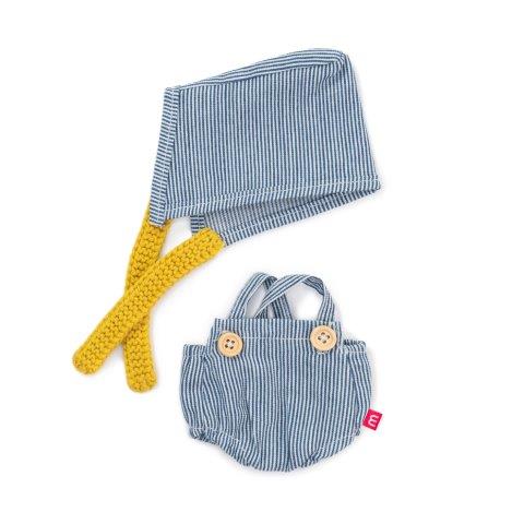Miniland Clothing Blue overalls and headscarf (21 cm Doll)