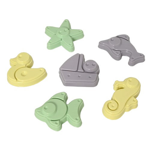 Plasto I'M GREEN BioPlastic Sand Moulds, 6 pcs