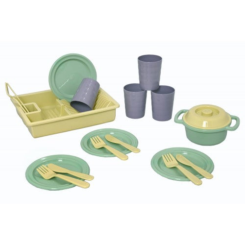 Plasto "I'M GREEN" BioPlastic Dinner set for 4, 19 pcs