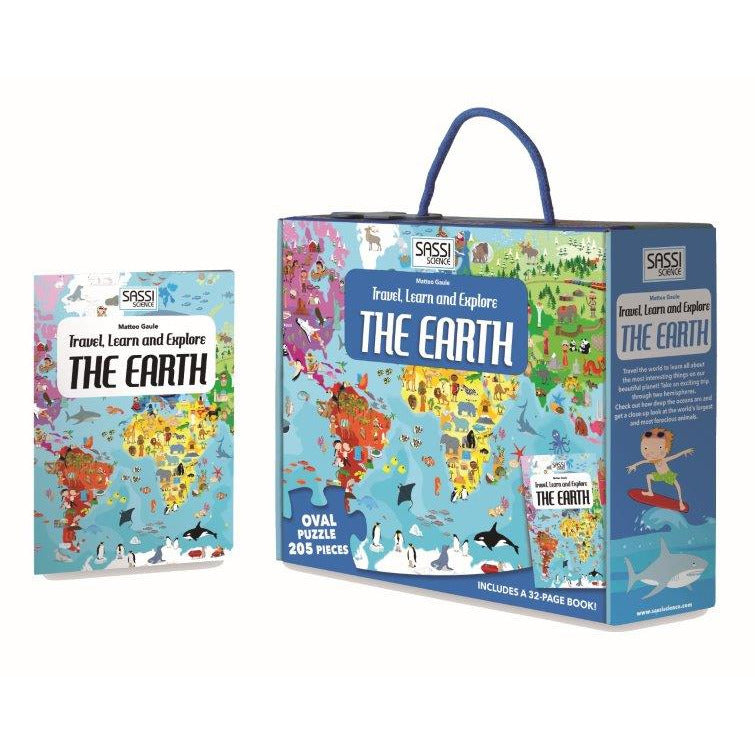 Sassi Earth Puzzle & Book Set, 205 pcs Default Title