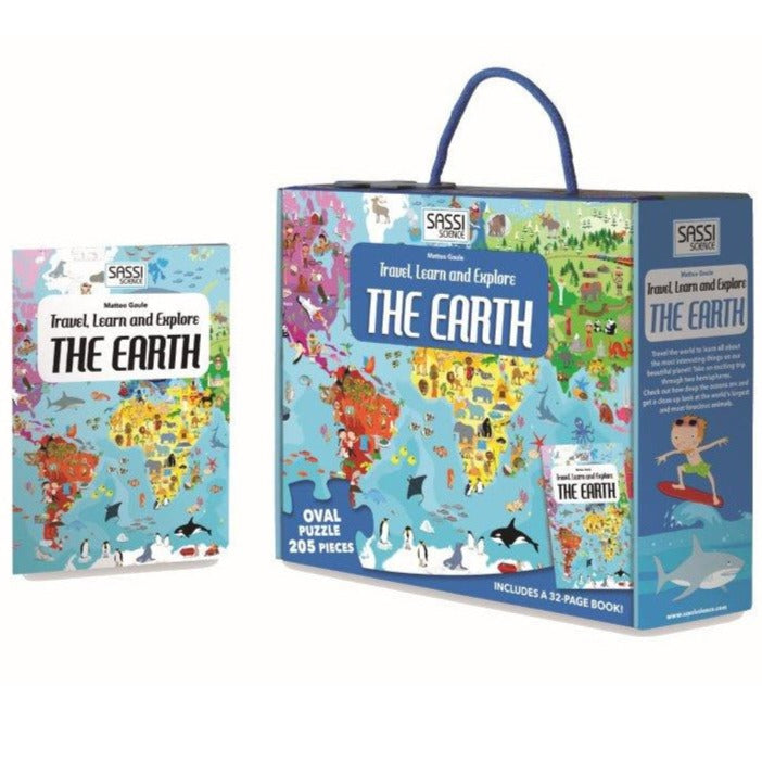 Travel, Learn and Explore Puzzle and Book Set - THE EARTH Travel, Learn and Explore Puzzle and Book Set - THE EARTH