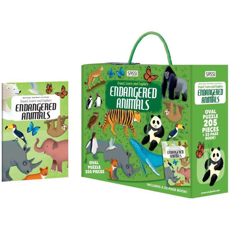 Sassi Puzzle and Book Set - Endangered Species of the Planet, 205 pcs Default Title