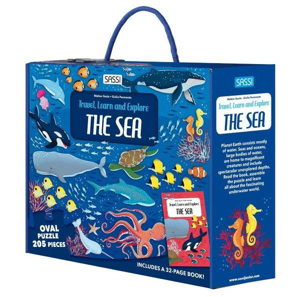 Sassi Travel, Learn and Explore - Puzzle and Book Set - The Sea, 205 pcs Default Title