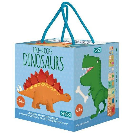 Sassi Edu Dinosaurs Blocks & Book Set, 10 pcs Default Title