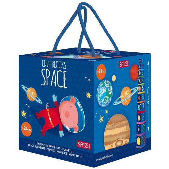 Sassi Edu Space Blocks & Book Set, 10 piece Default Title