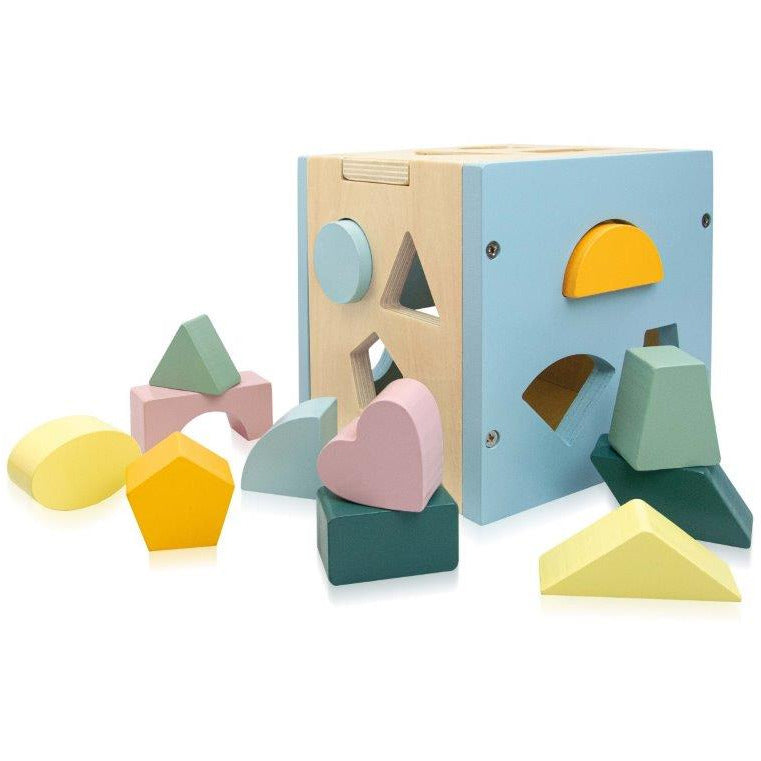 Sassi Wooden Sorting Box and Book -  Shapes Default Title