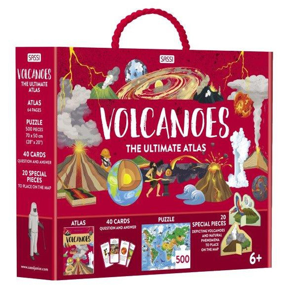 Sassi The Ultimate Atlas and Puzzle Set - Volcanoes, 500 pcs Default Title