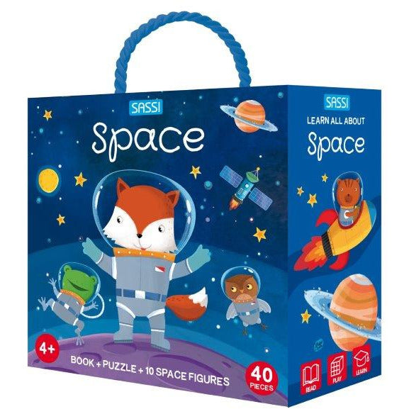 Sassi Space 3D Puzzle & Book Set, 40 pcs Default Title