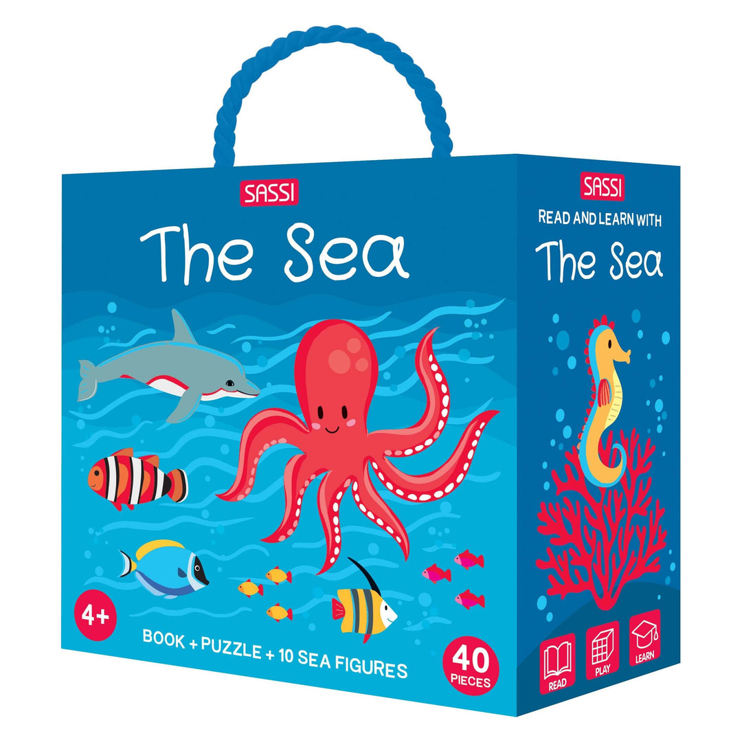 Sassi 3D Puzzle and Book Set - The Sea, 40 pcs