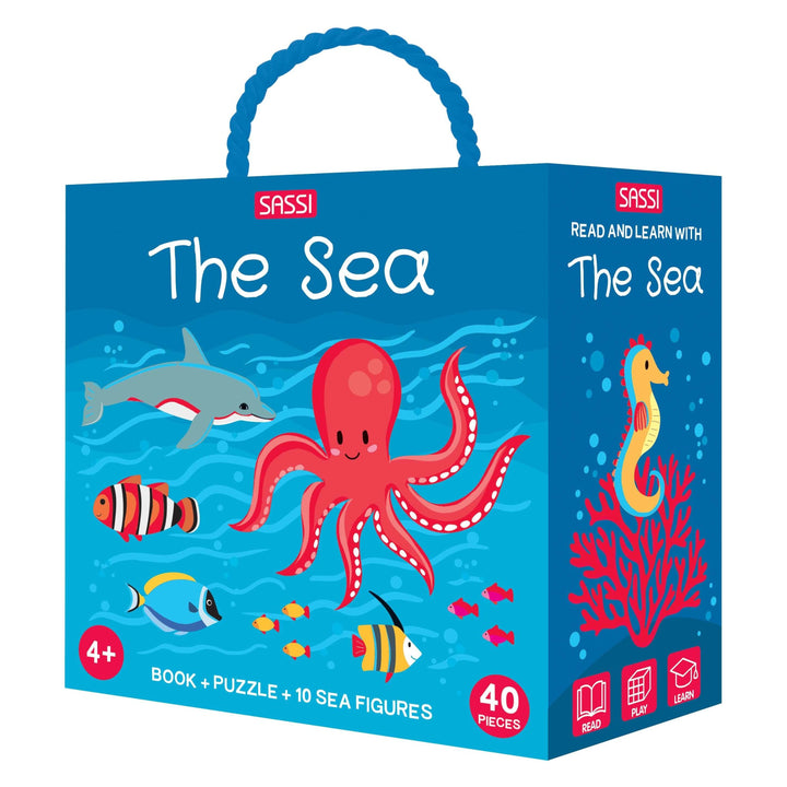 Sassi 3D Puzzle and Book Set - The Sea, 40 pcs